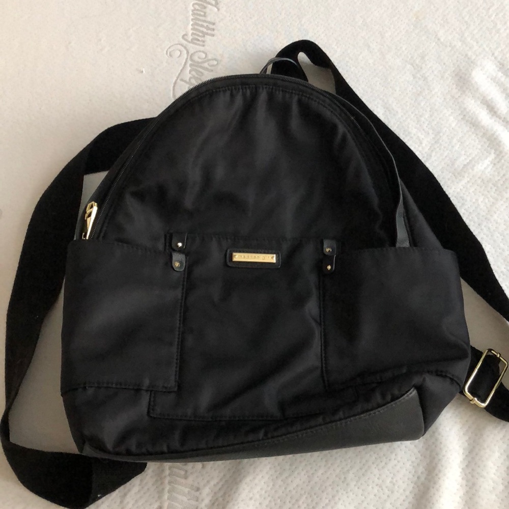 Black satin Steve Madden backpack